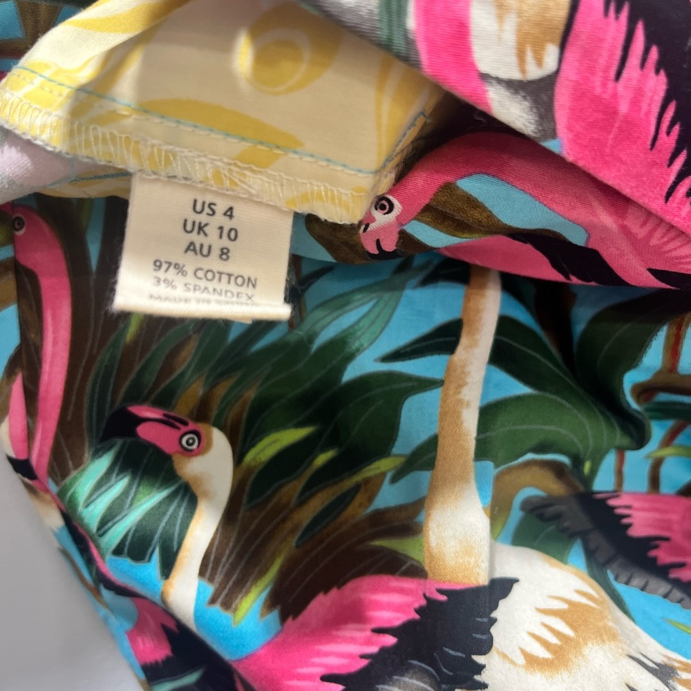Women's Stretch‎ Loudmouth Golf Flamingo Print Capri Cropped Pants Size 4 - Picture 11 of 14